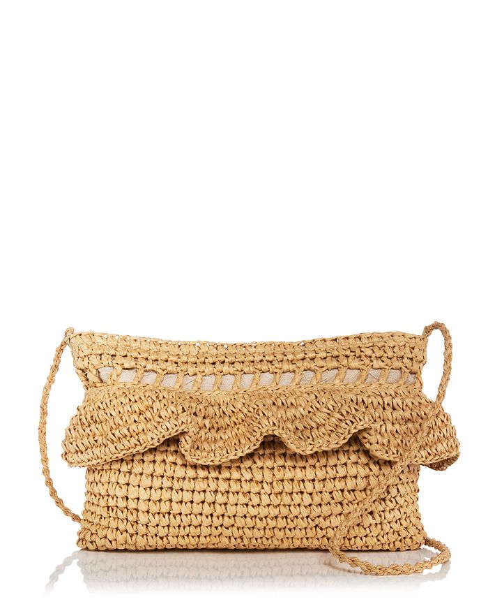 CHANEL Raffia Straw Woven Mini Square Bag Gold