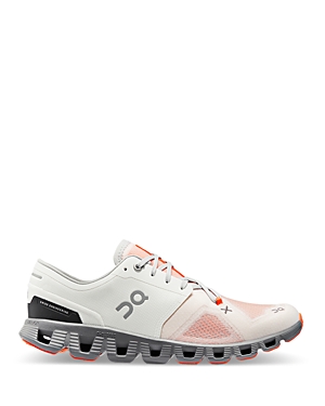 On Cloud X 3 Training Shoe In Ivory/alloy