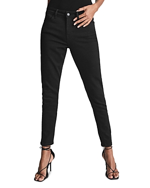 Reiss Lux High Rise Skinny Jeans In Black