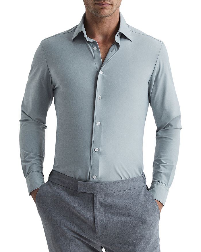 REISS Voyager Long Sleeve Travel Shirt Bloomingdale's