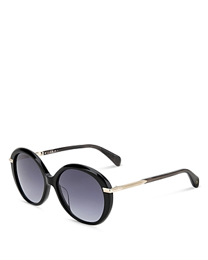 Rag & Bone 56mm Gradient Round Sunglasses In Black/gray Gradient