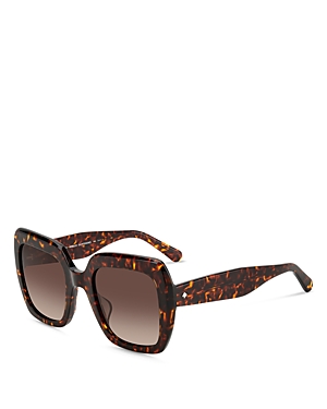 Kate Spade New York Naomi Square Sunglasses, 54mm In Havana/brown Gradient