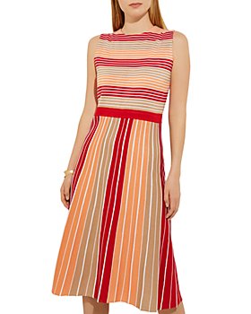 Misook - Color Block Stripe Knit Dress