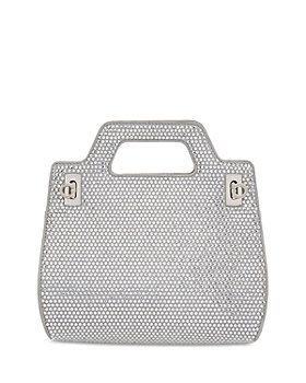 Ferragamo - Wanda Mini Strass Leather Top Handle Bag