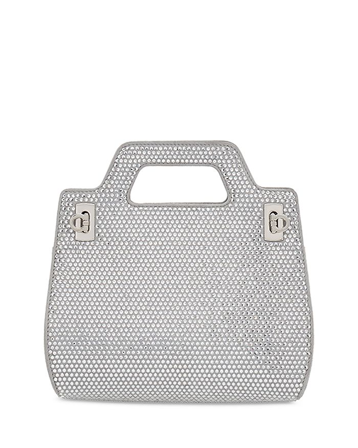 Ferragamo - Wanda Mini Strass Leather Top Handle Bag