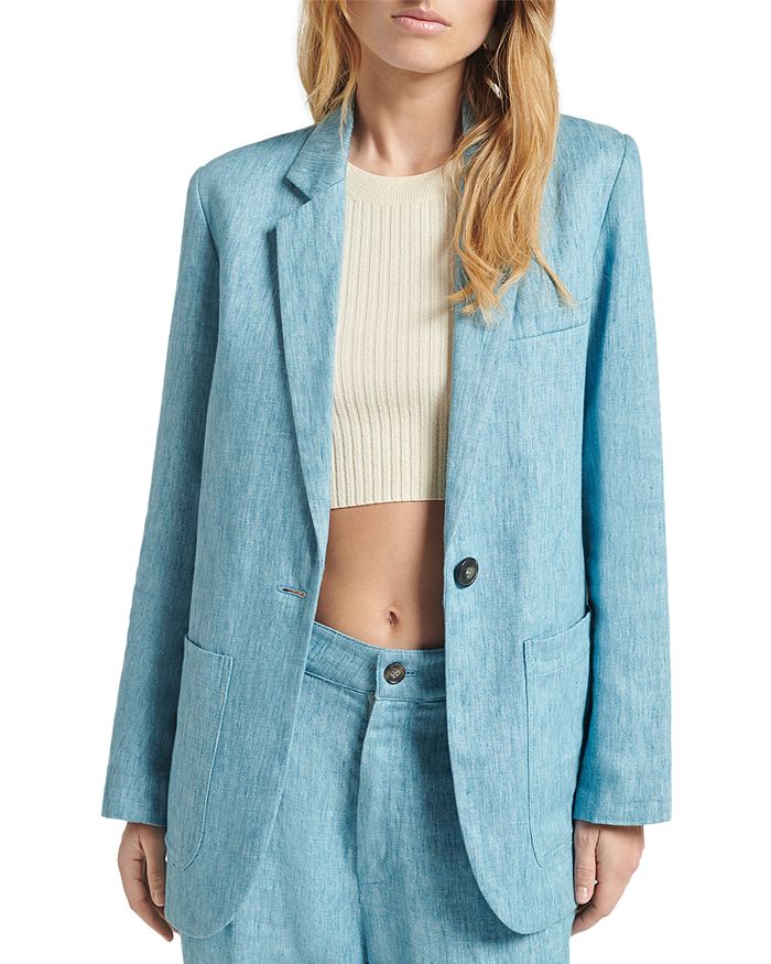 VANESSA BRUNO Lamiss Linen Blazer Bloomingdale's