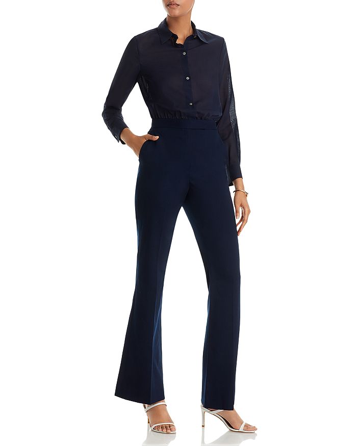 Theory Tailored Button Front Jumpsuit Bloomingdale's