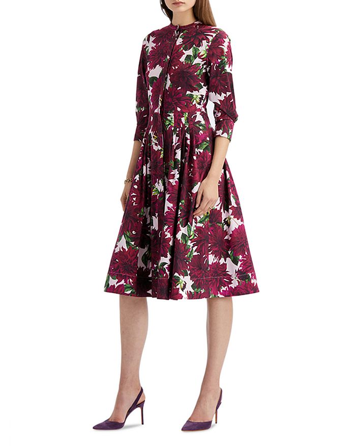 Oscar de la Renta Printed Woven Dress | Bloomingdale's