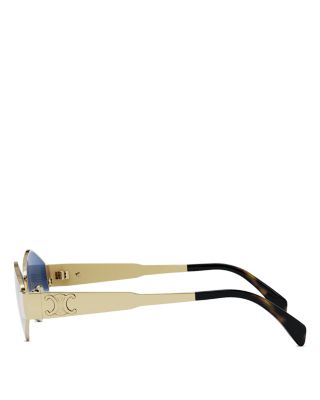 Metal Triomphe Geometric Sunglasses, 54mm