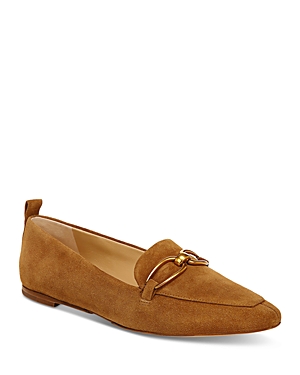 Veronica Beard Champlain Chain Pointed Toe Flat In Hazelwood