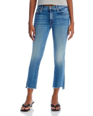 MOTHER The Insider High Rise Cropped Step Hem Bootcut Jeans in