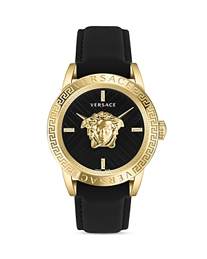 Shop Versace V-code Watch, 43mm In Black