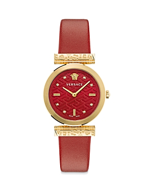Shop Versace Regalia Watch, 34mm In Red/red