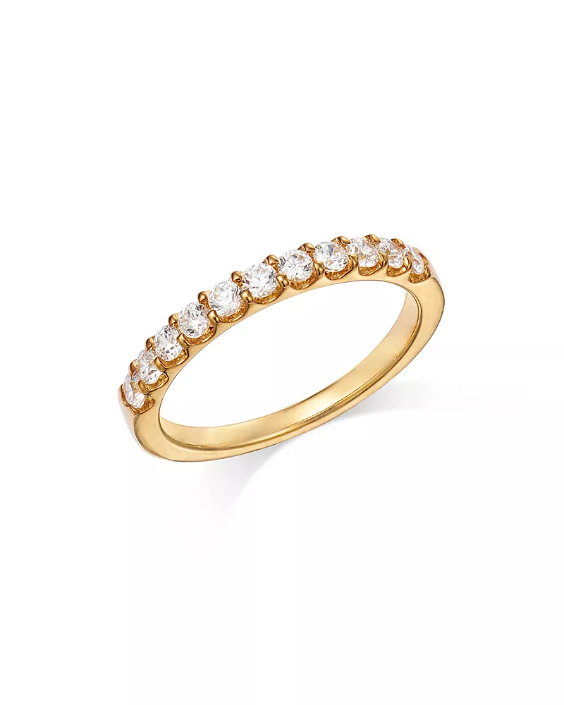 Bloomingdale's Fine Collection Round Cut Certified Diamond Band in 14K Yellow Gold, 0.50 tcw