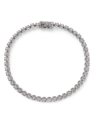 Bloomingdale's Certified Colorless Diamond Tennis Bracelet in 14K White ...