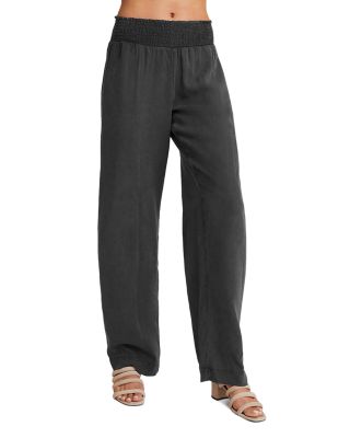 Smocked Wide Leg Pants