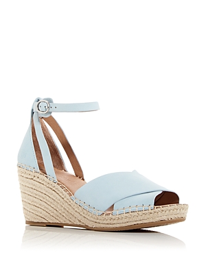 Gentle Souls By Kenneth Cole Women's Charli Ankle Strap Espadrille Wedge Sandals In Pale Blue