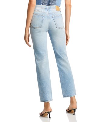 Harlow High Rise Ankle Straight Jeans in Lou1