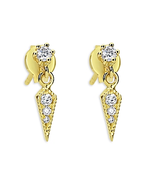 Meira T 14k Yellow Gold Diamond Spike Drop Earrings