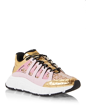 VERSACE WOMEN'S LACE UP RUNNING SNEAKERS