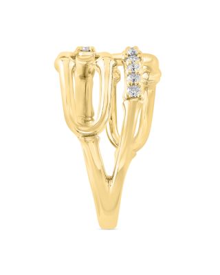 Diamond Link Ring in 14K Gold, 0.25 tcw 