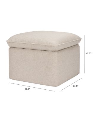 Cali Storage Ottoman in Eco Performance Fabric with USB port | Water Repellent & Stain Resistant