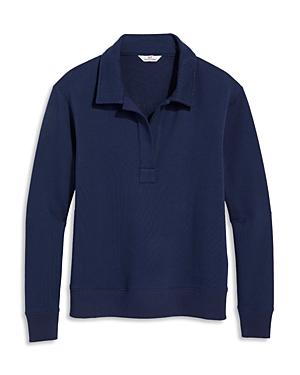 Shop Vineyard Vines Polo Popover Cotton Sweatshirt In Nautical Navy