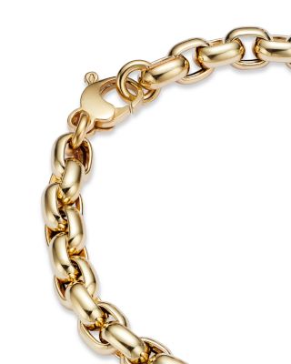 14K Yellow Gold Oval Link Bracelet