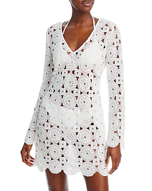 Aqua Swim Crochet Cover Up Dress - 100% Exclusive In White