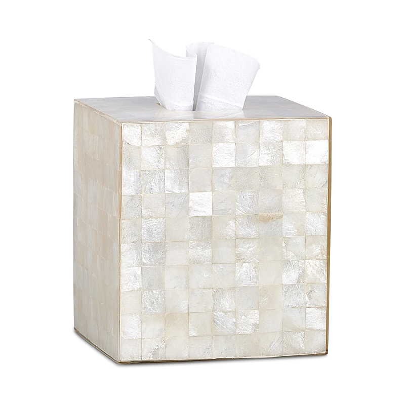 Labrazel Capiz Tissue Cover In Ivory