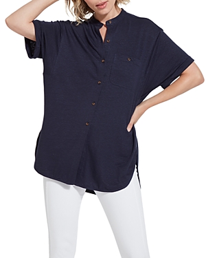 Lyssé Lysse Leah Short Sleeve Top In True Navy