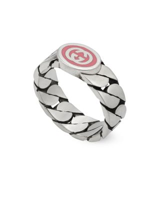 Gucci Interlocking G Sterling silver Ring O P