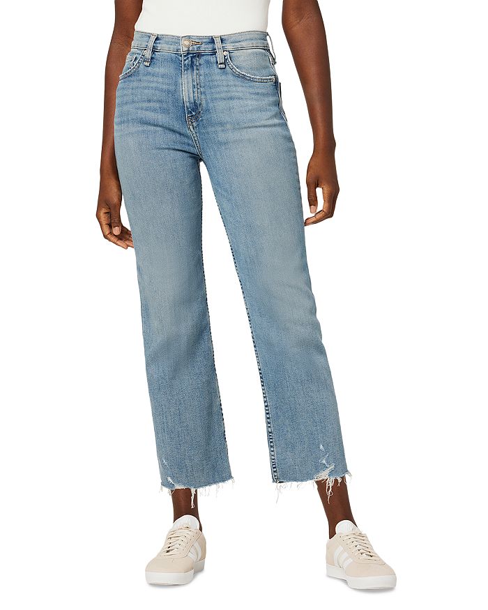 Hudson Remi High Rise Straight Crop Leg Jeans in Sunlight | Bloomingdale's