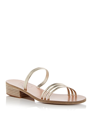 Ancient Greek Sandals Ladies Platinum Siopi Heel Sandals In Platinum