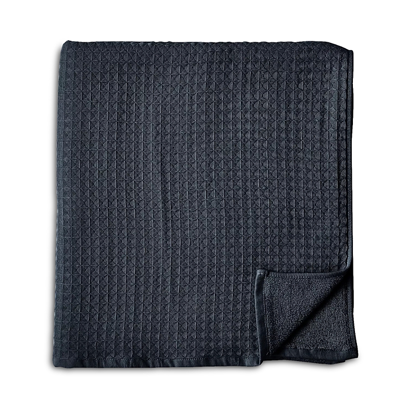 Uchino Waffle Twist Washcloth In Ebony