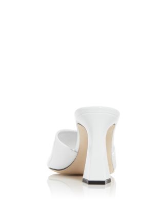 Women's Square Toe High Heel Slide Sandals