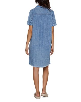 Billy T Short Sleeve Denim Popover Dress | Bloomingdale's Women
