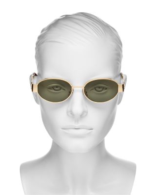 Triomphe Metal Round Sunglasses, 54mm