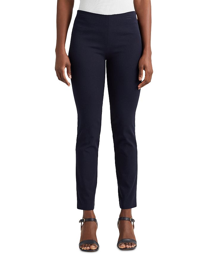 Tregging Skinny Pants with Decorative Zipper & Side Pockets Solid