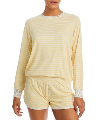 PJ Salvage - Striped Fields Long Sleeve Top & Shorts Pajama Set