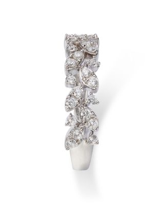 Diamond Leaf Band in 14K White Gold, 0.50 tcw  