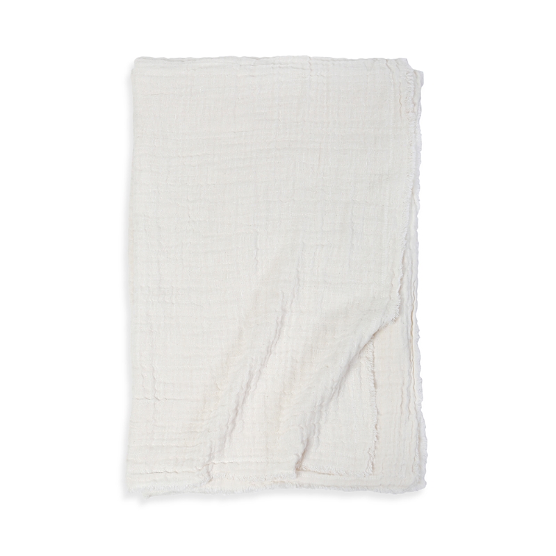 Pom Pom At Home Hermosa Oversized Throw Blanket In Cream