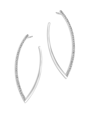 Bloomingdale's Diamond Curved V Hoop Earrings in 14K White Gold, 0.45 ct. t.w.