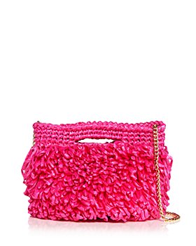 Hand Beaded Looped Petite Hand Bag Purse with Snake Chain Handle