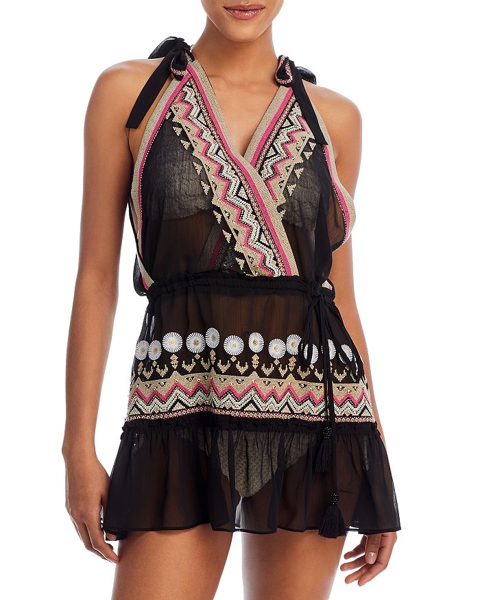 Ramy Brook Cheri Embellished Mini Dress Swim Cover Up Bloomingdale s