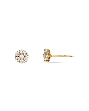 Moon & Meadow 14K Yellow Gold Diamond Mini Cluster Stud Earrings