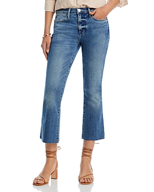 FRAME LE HIGH RISE CROP FLARE JEANS IN CAIRO