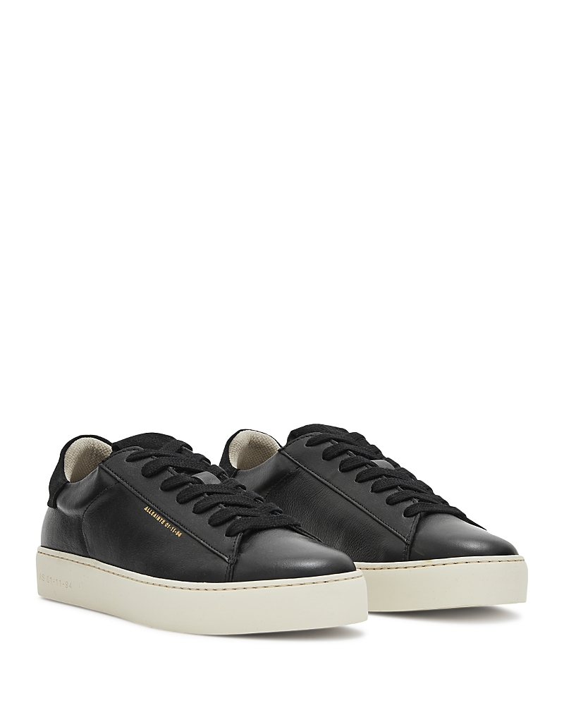 Allsaints Shana Low Top Leather Trainers In Black