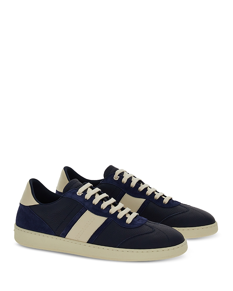 Ferragamo Men's Achille Lace Up Leather Sneakers · 8
