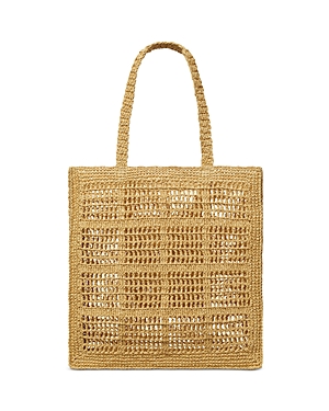 Tory Burch Ella Medium Hand Crocheted Tote In Natural